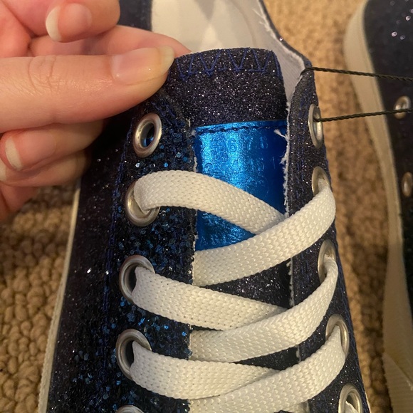 Maison Margiela Tabi Low Top Sneaker- Navy Glitter - Picture 6 of 6